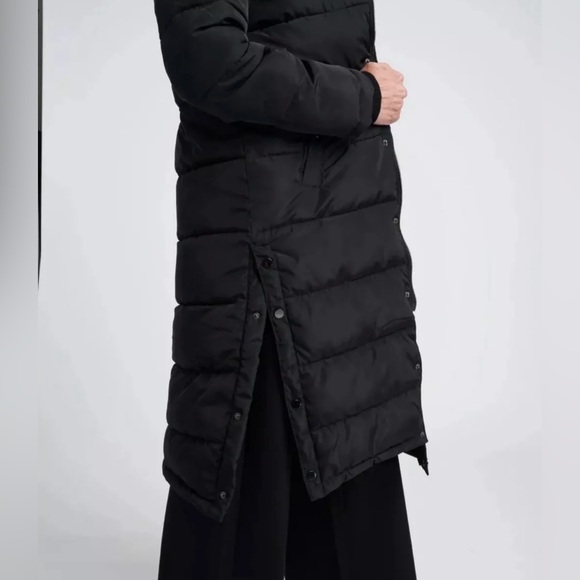 $285 NWT Black Free People x Universal Standard Everest Long Puffer Jacket - Picture 3 of 16